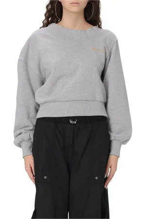 The Attico Sweatshirts & Hoodies, Dames, Grijs, S, Grijze Relaxte Fit Sweatshirt