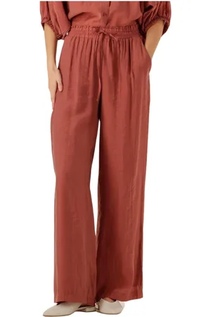 AMAYA Amsterdam Broeken, Dames, Bruin, XL, Roze Pinnie Broek voor Vrouwen