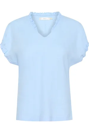 INWEAR Blouses & Shirts, Dames, Blauw, XS, Linnen, Flirty Windsurfer Top Blouse