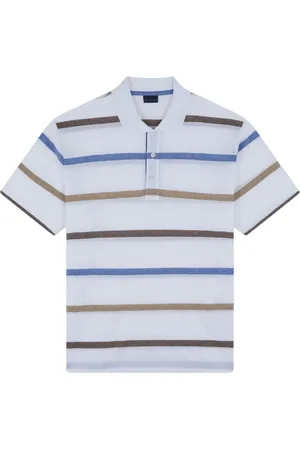 Paul & Shark Tops, Heren, Veelkleurig, S, Katoen, Gestreept katoenen poloshirt