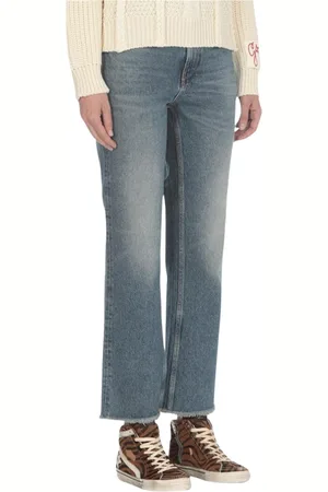 Golden Goose Jeans, Dames, Blauw, W25, Katoen, Klassieke Blauwe Straight Leg Jeans