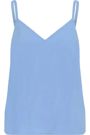 Part Two Tops, Dames, Blauw, S, Verstelbare Band V-Hals Top Marina