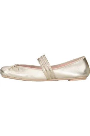 Pretty Ballerinas Schoenen, Dames, Geel, 41 EU, Handgemaakte dansstijl leren ballerina