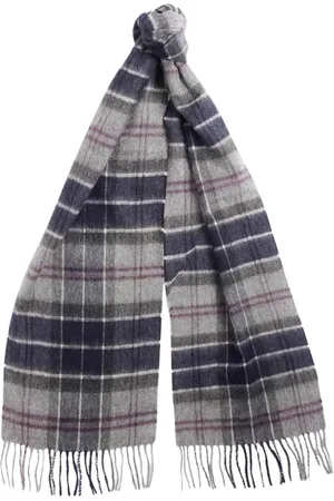 Barbour Accessoires, Dames, Grijs, ONE Size, Wol, Geruite sjaal van kasjmier en lamswol