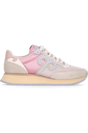 WUSHU RUYI Schoenen, Dames, Veelkleurig, 40 EU, Suède, Roze Leren Sneakers met Ruyi Logo