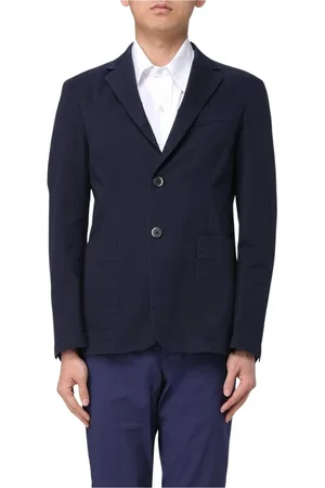 BARENA Pakken, Heren, Blauw, XL, Katoen, Veelzijdige Katoenen Blazer Jas