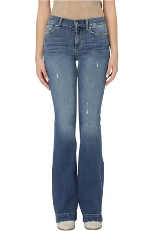Liu Jo Jeans, Dames, Blauw, W29, Denim, Klassieke Flared Denim Jeans