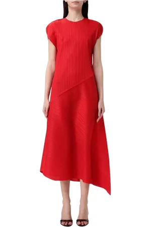 MEIMEIJ Kleedjes, Dames, Rood, 2Xs, Rode Elegante Midi Jurk