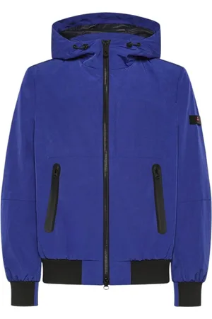 Peuterey Jassen, Heren, Blauw, 2Xl, Blauwe Hooded Bomberjack