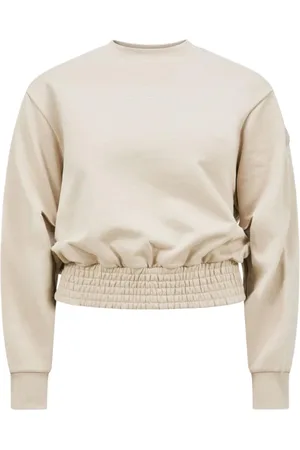 Moncler Sweatshirts & Hoodies, Dames, , S, Katoen, Elastische Tailleband Sweatshirt Vrouwen