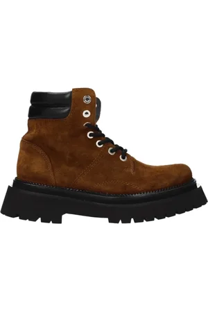 Ami Schoenen, Dames, Bruin, 39 EU, Suède, Suède Veterschoenen Enkellaarsjes