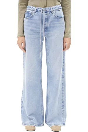 Armedangels Jeans, Dames, Blauw, 3XS L32, Wijde Spijkerbroek