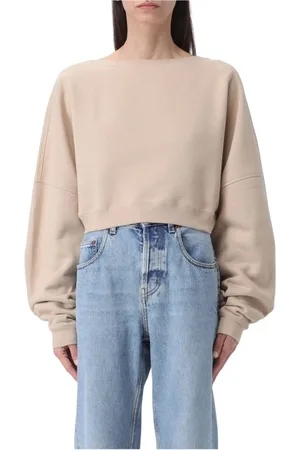 Saint Laurent Sweatshirts & Hoodies, Dames, , S, Katoen, Zwarte Pullover Sweater