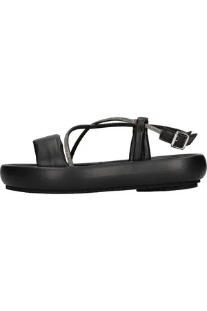 Patrizia Bonfanti Schoenen, Dames, Zwart, 37 EU, Leer, Sandalen Zwart