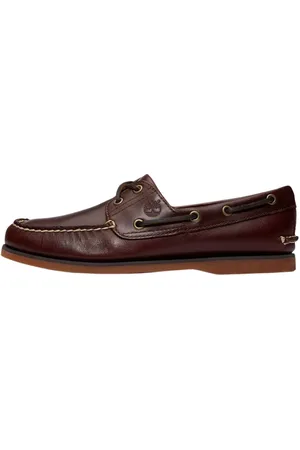 Timberland Schoenen, Heren, Bruin, 43 1/2 EU, Klassieke bootschoenen in Bordeauxrood