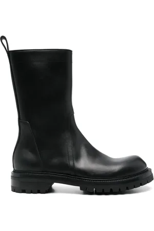 Rick Owens Schoenen, Heren, Zwart, 45 EU, Zwarte Zijrits Rubberen Zool Schoenen