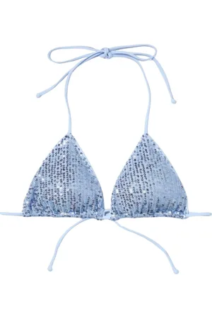 MC2 SAINT BARTH Badkleding, Dames, Blauw, L, Blauwe Paillet Bikini Set