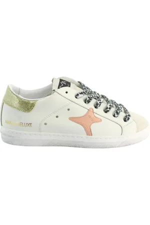 Ama Brand Schoenen, Dames, Wit, 39 EU, Roze Sneakers Mod. 4017
