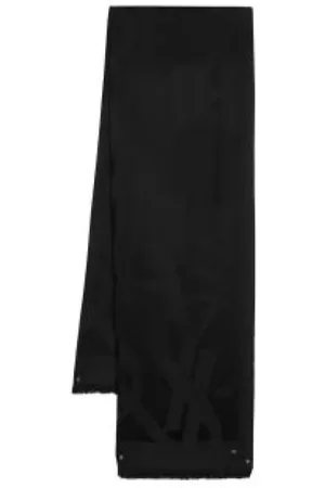 Saint Laurent Accessoires, Dames, Zwart, ONE Size, Zwarte Sjaal Stijlvolle Mode