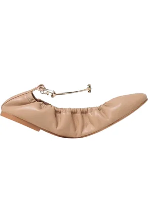 Twin-Set Schoenen, Dames, Bruin, 38 EU, Elegante Camel Ballet Flats