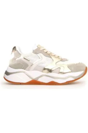 Voile blanche Schoenen, Dames, Veelkleurig, 39 EU, Leer, Club 119 Sand & Platinum Sneaker