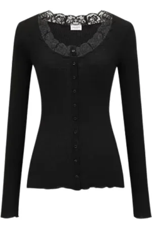 Saint Laurent Truien, Dames, Zwart, L, Stijlvolle Cardigan voor Vrouwen