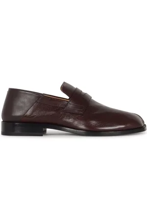 Maison Margiela Schoenen, Heren, Bruin, 42 EU, Leer, Tabi Loafers Babouche Platte Schoenen