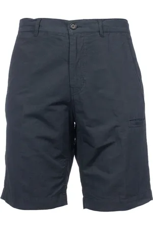 Aspesi Korte broeken, Heren, Blauw, S, Katoen, Katoen Linnen Bermuda Slim Fit