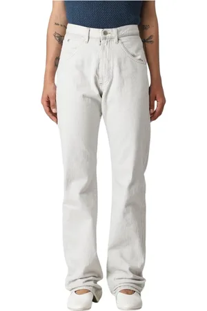 Maison Margiela Jeans, Dames, Wit, W26, Katoen, Witte Straight Leg Jeans