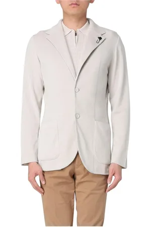 LARDINI Jassen, Heren, , M, Stijlvolle Gebreide Blazer Jas