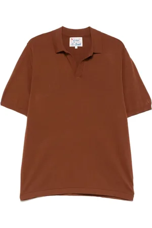 MC2 SAINT BARTH Tops, Heren, Bruin, S, Katoen, Bruin Katoenen Poloshirt