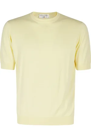 FILIPPO DE LAURENTIIS Tops, Heren, Geel, XL, Katoen, Katoen Delave` Stijlvolle Shirt