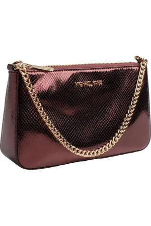 Michael Kors Tassen, Dames, Rood, ONE Size, Slangentextuur Cross-Body Tas Set