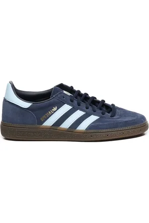 adidas Schoenen, Heren, Blauw, 42 1/2 EU, Blauwe Sneakers met Veters en Logo