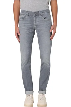 Dondup Jeans, Heren, Grijs, W31, Grijze Casual Slim Fit Jeans