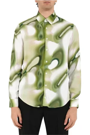 Patrizia Pepe Overhemden, Heren, Veelkleurig, 2Xl, Losvallende viscose patroon overhemd