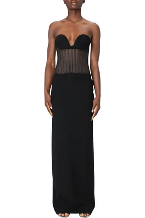 Monot Kleedjes, Dames, Zwart, S, Zwarte Elegante Maxi Jurk