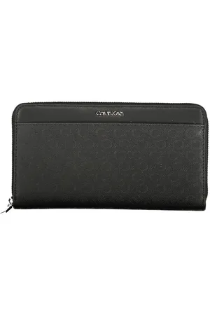 Calvin Klein Accessoires, Dames, Zwart, ONE Size, Polyester, Zwarte Damesportemonnee RFID-blokkering