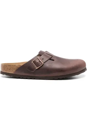 Birkenstock Schoenen, Heren, Bruin, 44 EU, Leer, Habana Boston Sandalen