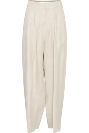 INWEAR Broeken, Dames, , M, Linnen, Relaxte Linnen Broek Haze Melange
