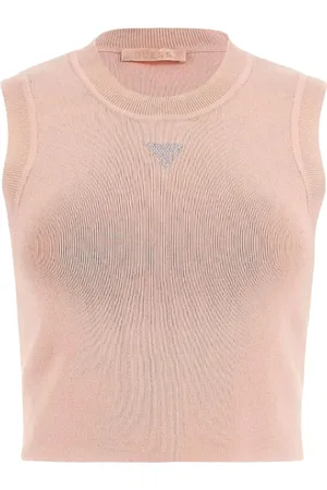 Guess Truien, Dames, Roze, S, Alexia Tanktop met Viscosemix
