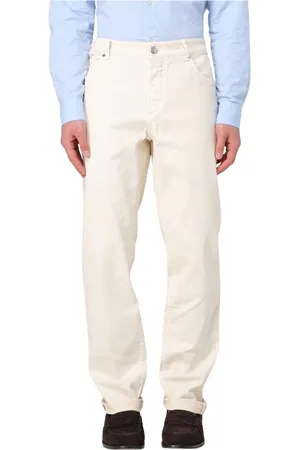 Brunello Cucinelli Broeken, Heren, , M, Klassieke pasvorm witte jeans