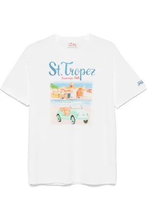 MC2 SAINT BARTH Tops, Heren, Wit, M, Beige T-shirts en Polos