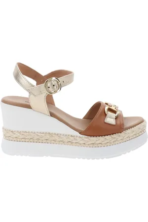 Nero Giardini Schoenen, Dames, Bruin, 40 EU, Leer, Leren sandalen voor vrouwen
