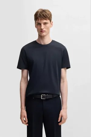 HUGO BOSS Tops, Heren, Blauw, M, Katoen, Lichtblauw Slim Fit Katoenen T-shirt