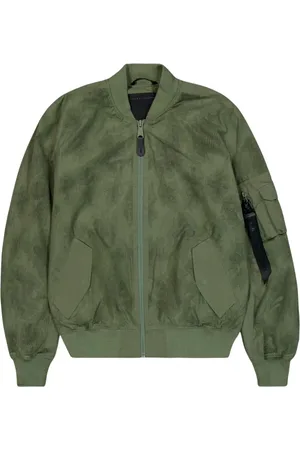 Alpha Industries Jassen, Heren, Groen, M, Sage Laser Cut Bomber Jack