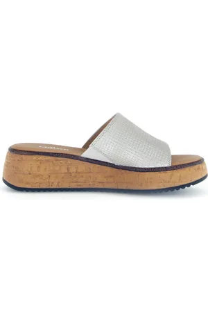 Gabor Schoenen, Dames, Grijs, 37 1/2 EU, Grijze Dames Comfort Sandaal