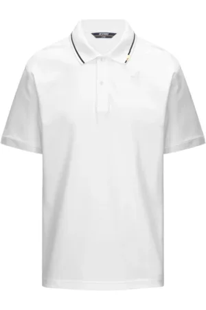 K-Way Tops, Heren, Wit, XL, Katoen, Wit poloshirt met korte mouwen