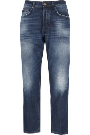 Don the Fuller Jeans, Heren, Blauw, W31, Katoen, Blauwe Katoenen Jeans met Borduursel