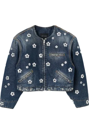 Marc Jacobs Jassen, Dames, Blauw, XS, Katoen, Paillet Madeliefje Cropped Jack
